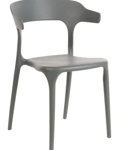 Tuolit<Beliani Tuoli Muovi Harmaa 4 Kpl Gubbio