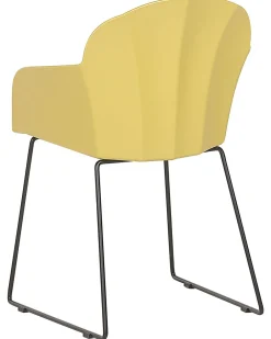 Tuolit<Beliani Tuoli Muovi Keltainen 2 Kpl Sylva