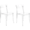Cheap Beliani Tuoli Muovi Kirkas 2 Kpl Covington