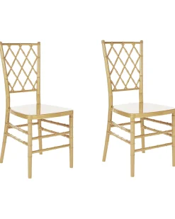 Discount Beliani Tuoli Muovi Kulta 2 Kpl Clarion