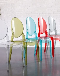 Tuolit<Beliani Tuoli Muovi Lapinakyva Sininen 4 Kpl Merton