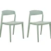 Tuolit<Beliani Tuoli Muovi Mintunvihrea 2 Kpl Somers