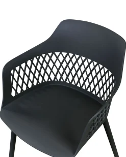 Tuolit<Beliani Tuoli Muovi Musta 2 Kpl Almira