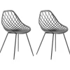 Tuolit<Beliani Tuoli Muovi Musta 2 Kpl Canton