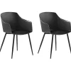 Tuolit<Beliani Tuoli Muovi Musta 2 Kpl Fonda