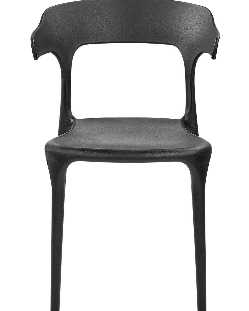 Ulkokalusteet<Beliani Tuoli Muovi Musta 4 Kpl Gubbio