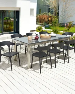 Flash Sale Beliani Tuoli Muovi Musta 8 Kpl Gubbio