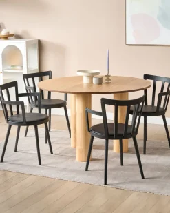 New Beliani Tuoli Muovi Musta 4 Kpl Morill