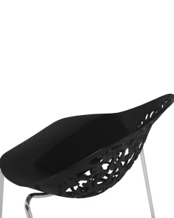 Tuolit<Beliani Tuoli Muovi Musta 4 Kpl Mumford