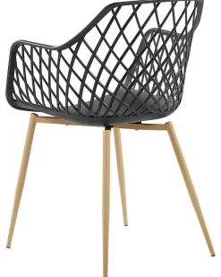 Hot Beliani Tuoli Muovi Musta 2 Kpl Nashua