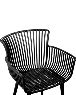 Tuolit<Beliani Tuoli Muovi Musta 4 Kpl Pesaro