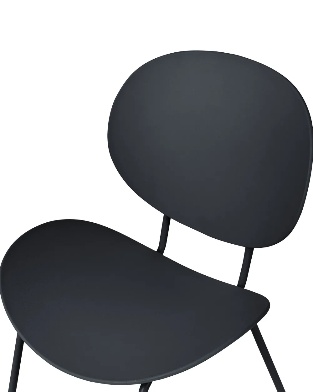 Tuolit<Beliani Tuoli Muovi Musta 2 Kpl Shonto