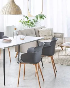 Outlet Beliani Tuoli Muovi Musta 2 Kpl Sumkley