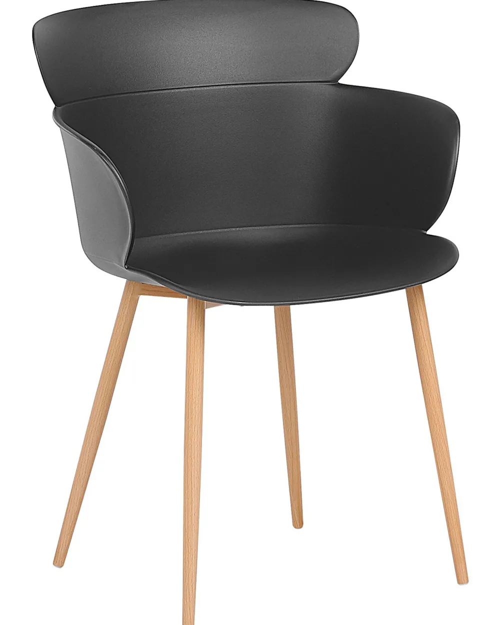 Outlet Beliani Tuoli Muovi Musta 2 Kpl Sumkley