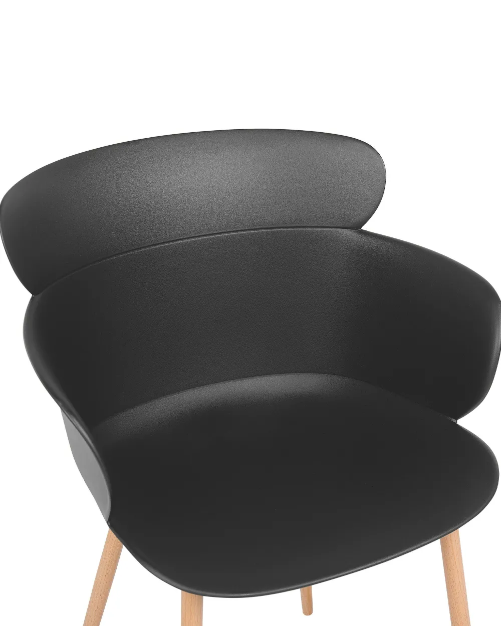 Outlet Beliani Tuoli Muovi Musta 2 Kpl Sumkley