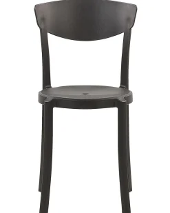 Tuolit<Beliani Tuoli Muovi Musta 4 Kpl Vieste
