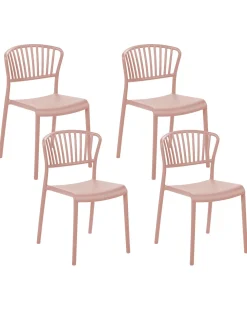 Best Beliani Tuoli Muovi Pastellipinkki 4 Kpl Gela