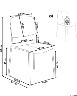 Tuolit<Beliani Tuoli Muovi Sininen 4 Kpl Astoria