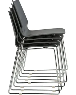 Tuolit<Beliani Tuoli Muovi Tummanharmaa 4 Kpl Hartley