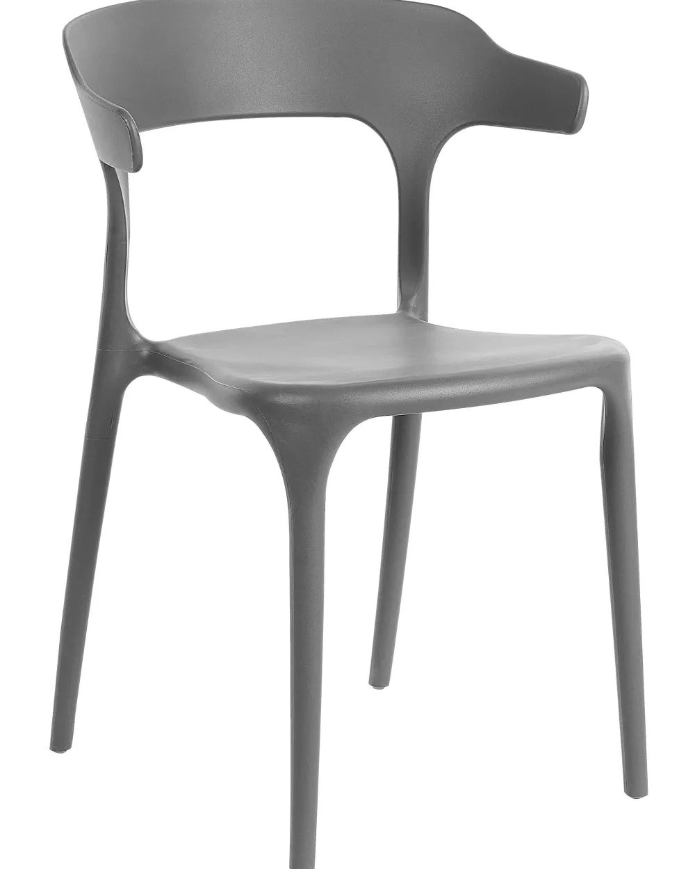 Store Beliani Tuoli Muovi Tummanharmaa 8 Kpl Gubbio