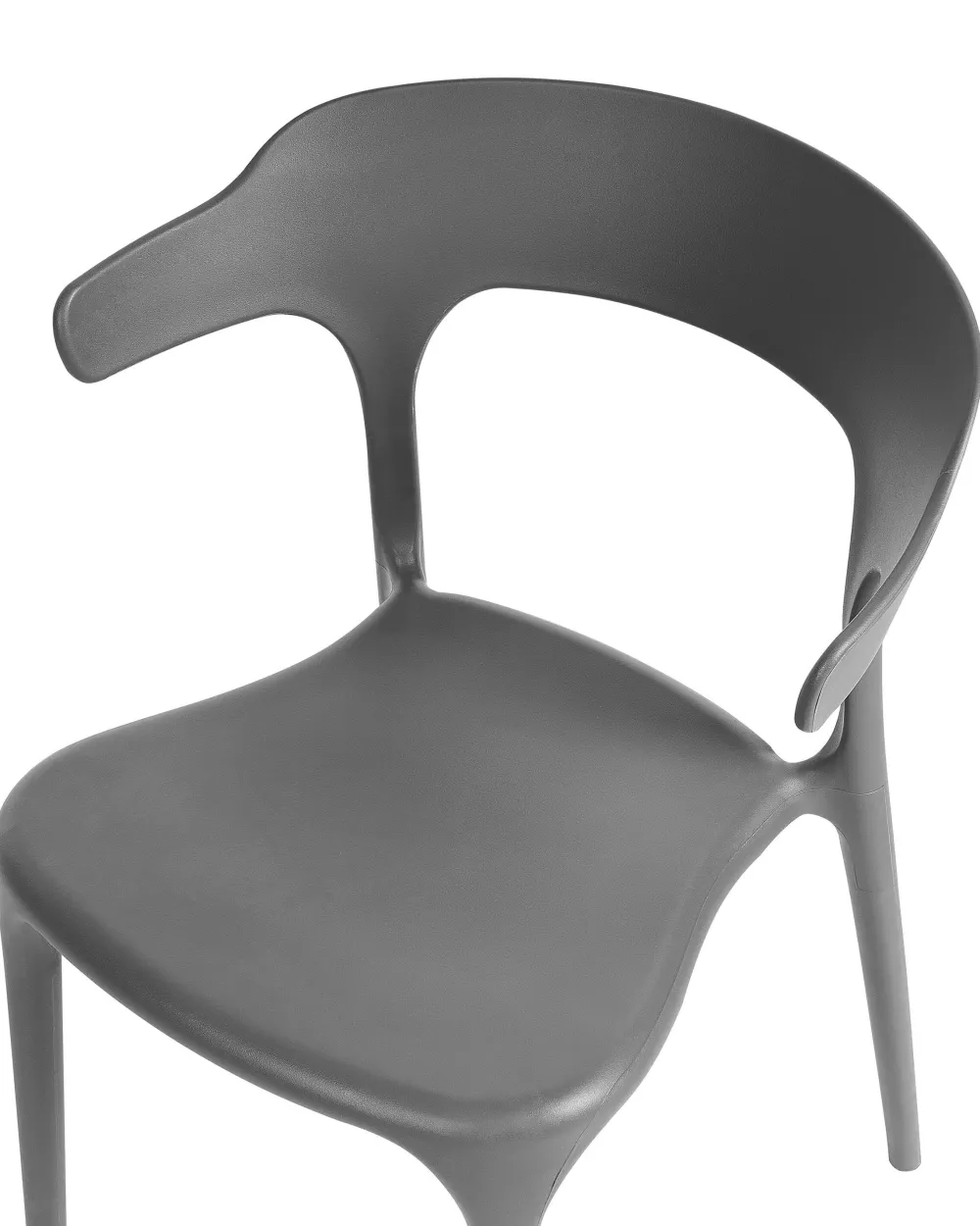 Store Beliani Tuoli Muovi Tummanharmaa 8 Kpl Gubbio
