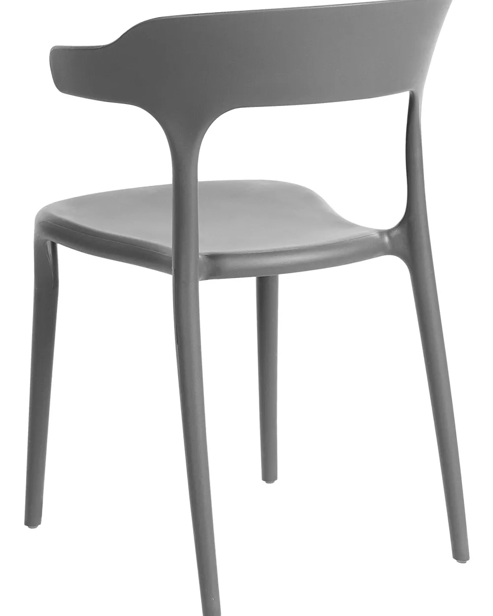 Store Beliani Tuoli Muovi Tummanharmaa 8 Kpl Gubbio
