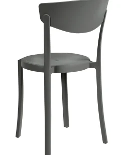 Tuolit<Beliani Tuoli Muovi Tummanharmaa 4 Kpl Vieste