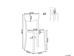 Ulkokalusteet<Beliani Tuoli Muovi Turkoosi 2 Kpl Vieste