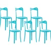 Flash Sale Beliani Tuoli Muovi Turkoosi 6 Kpl Camogli