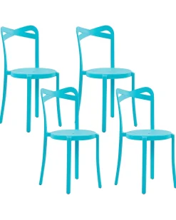Hot Beliani Tuoli Muovi Turkoosi 4 Kpl Camogli