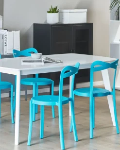 Hot Beliani Tuoli Muovi Turkoosi 4 Kpl Camogli