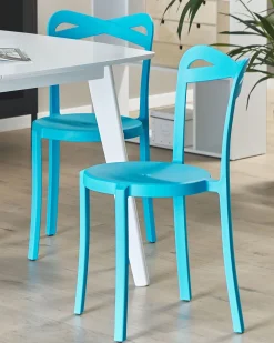 Ulkokalusteet<Beliani Tuoli Muovi Turkoosi 2 Kpl Camogli