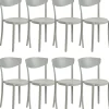 Tuolit<Beliani Tuoli Muovi Vaaleanharmaa 8 Kpl Vieste