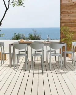 Tuolit<Beliani Tuoli Muovi Vaaleanharmaa 8 Kpl Vieste