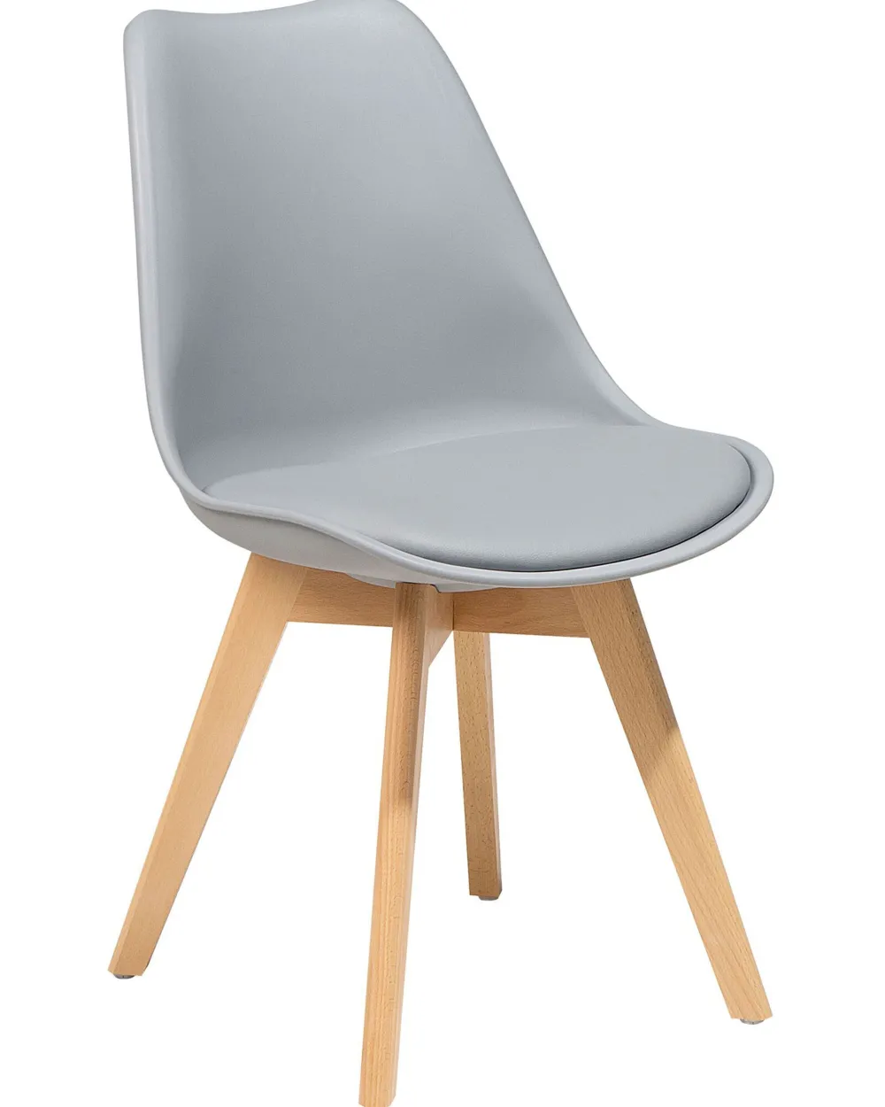 Tuolit<Beliani Tuoli Muovi Vaaleanharmaa 2 Kpl Dakota Ii