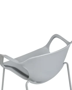 Tuolit<Beliani Tuoli Muovi Vaaleanharmaa 2 Kpl Elbert