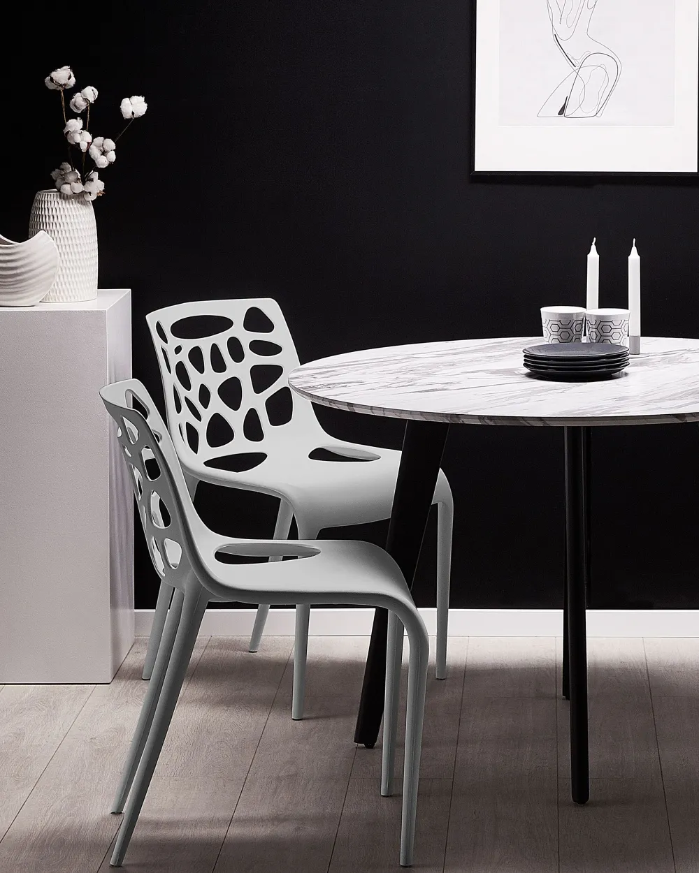 Flash Sale Beliani Tuoli Muovi Vaaleanharmaa Morgan