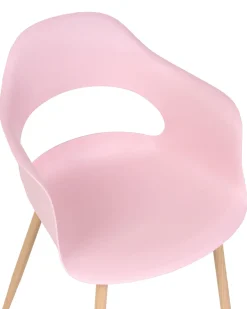 Cheap Beliani Tuoli Muovi Vaaleanpunainen 2 Kpl Utica