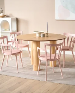 Tuolit<Beliani Tuoli Muovi Vaaleanpunainen 4 Kpl Morill