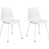 New Beliani Tuoli Muovi Valkoinen 2 Kpl Loomis