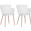 Tuolit<Beliani Tuoli Muovi Valkoinen 2 Kpl Sumkley