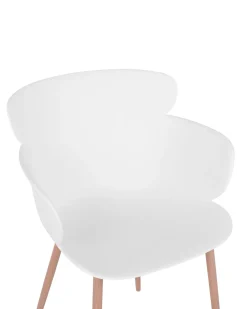 Tuolit<Beliani Tuoli Muovi Valkoinen 2 Kpl Sumkley