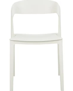 Outlet Beliani Tuoli Muovi Valkoinen 2 Kpl Somers