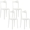 Discount Beliani Tuoli Muovi Valkoinen 4 Kpl Camogli