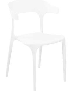 Tuolit<Beliani Tuoli Muovi Valkoinen 4 Kpl Gubbio