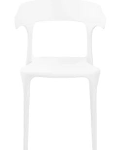 Tuolit<Beliani Tuoli Muovi Valkoinen 4 Kpl Gubbio