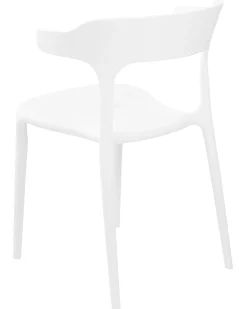 Tuolit<Beliani Tuoli Muovi Valkoinen 4 Kpl Gubbio