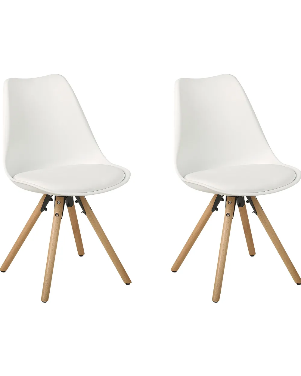 Tuolit<Beliani Tuoli Muovi Valkoinen 2 Kpl Dakota