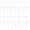 Fashion Beliani Tuoli Muovi Valkoinen 8 Kpl Gubbio