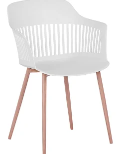Tuolit<Beliani Tuoli Muovi Valkoinen 2 Kpl Bereca